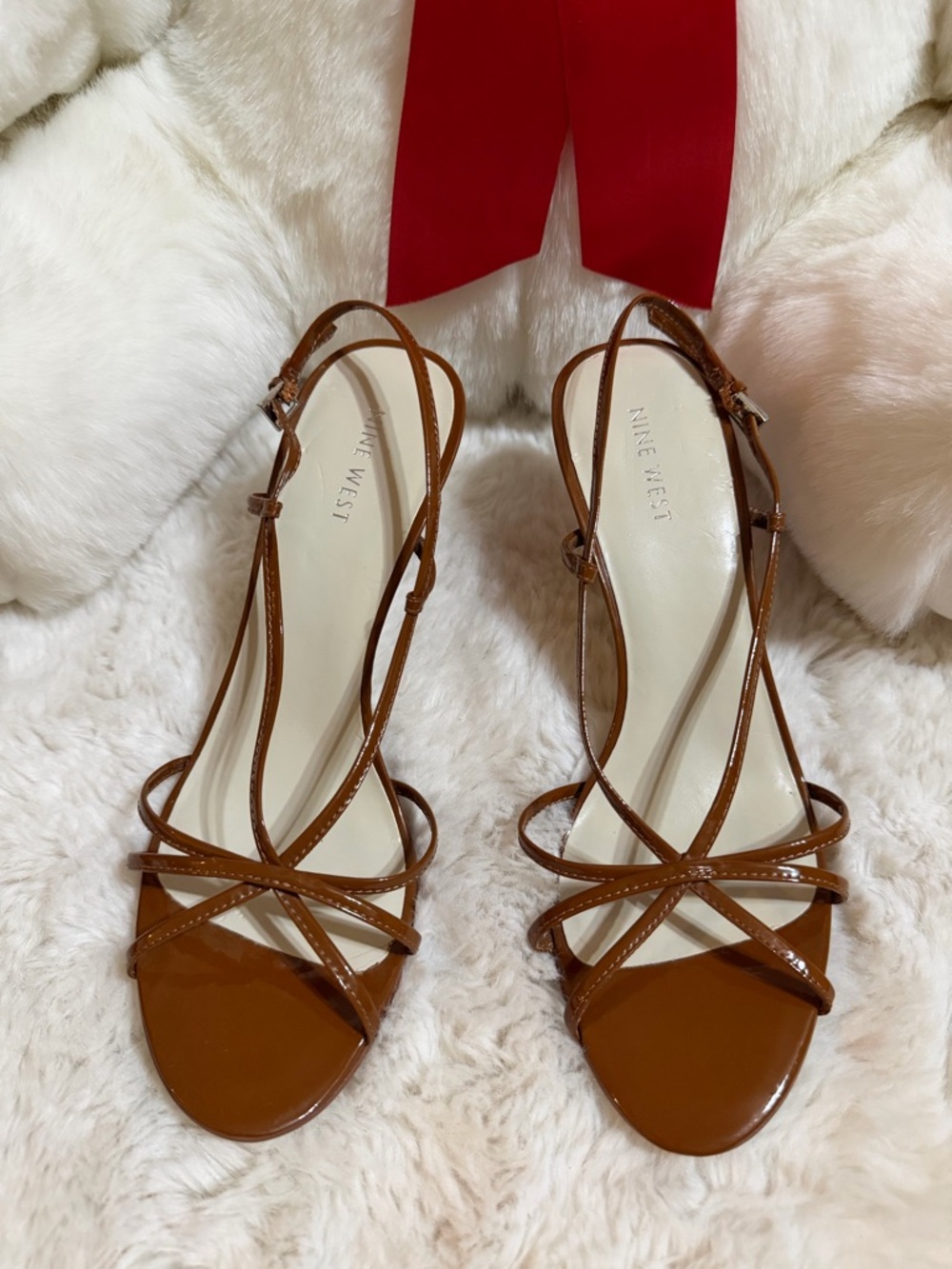 NEW! Nine West Brown Strappy Slingback Sandals size 7 women’s